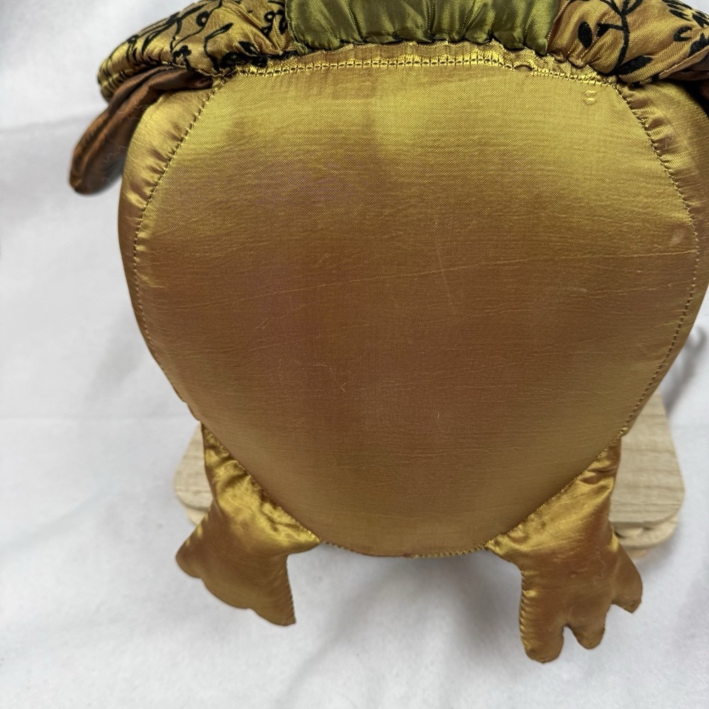 Decorative Turkey Plush Shiny Satin Fabric Fall Floral Thanksgiving Decor 15x18 - Picture 9 of 14